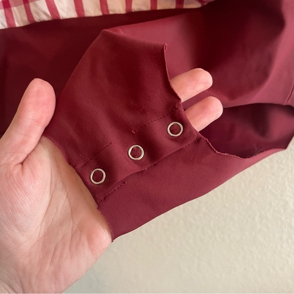 Anthropologie Child of the Universe Mixed Plaid Print Bodysuit Blouse Size Small - Picture 6 of 11